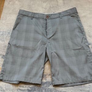 Greg Norman Collection Men's Checkered Gray Shorts